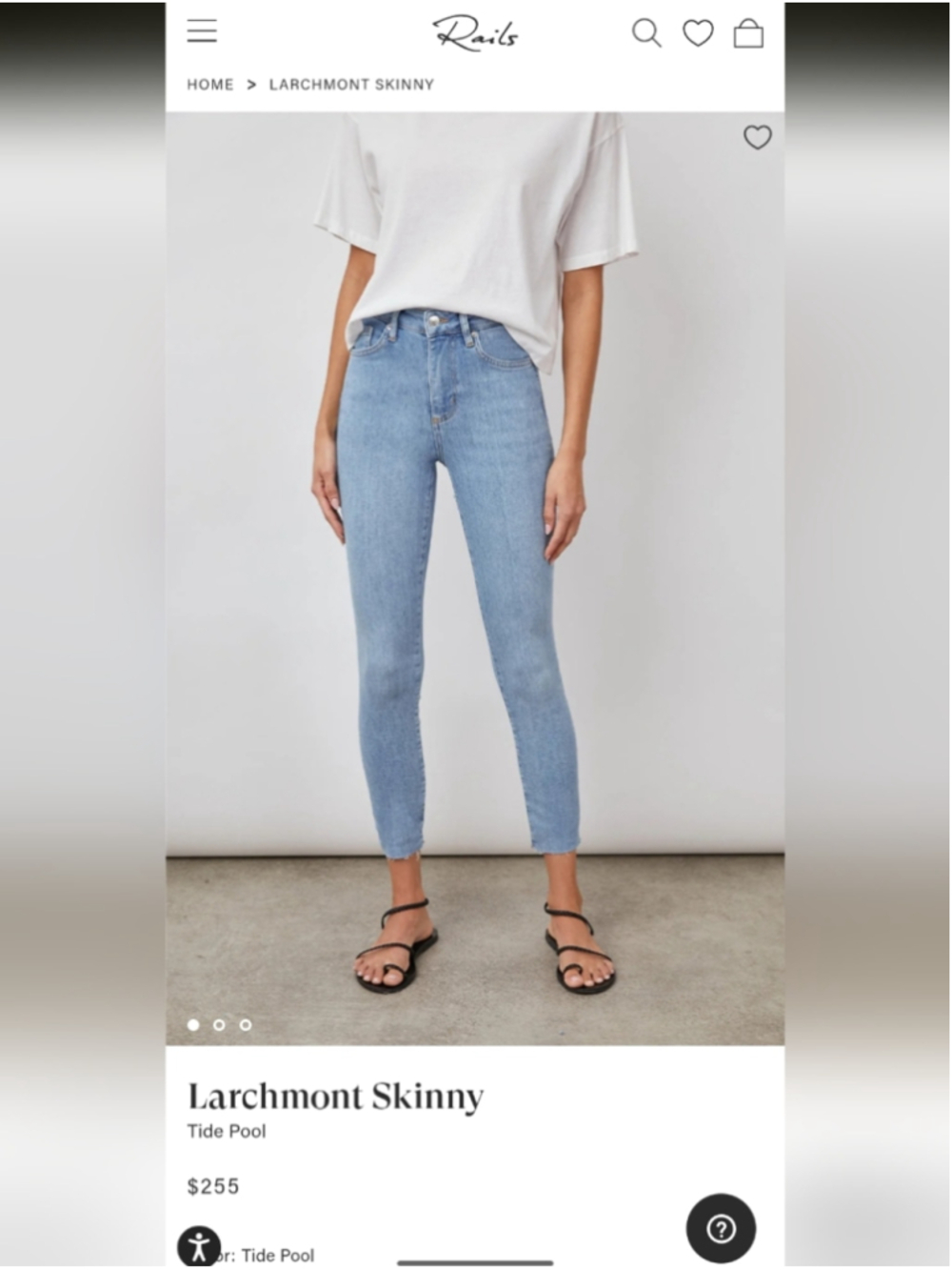 Rails | Larchmont High Rise Skinny In Tide Pool - Picture 10 of 13